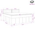 vidaXL Posteľ boxspring s matracom Tmavosivá 160 x 200 cm Látka