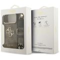 Guess 4G Big 4G Classic Logo Big Strap Metal Buttons case for iPhone 17 Pro Max brown