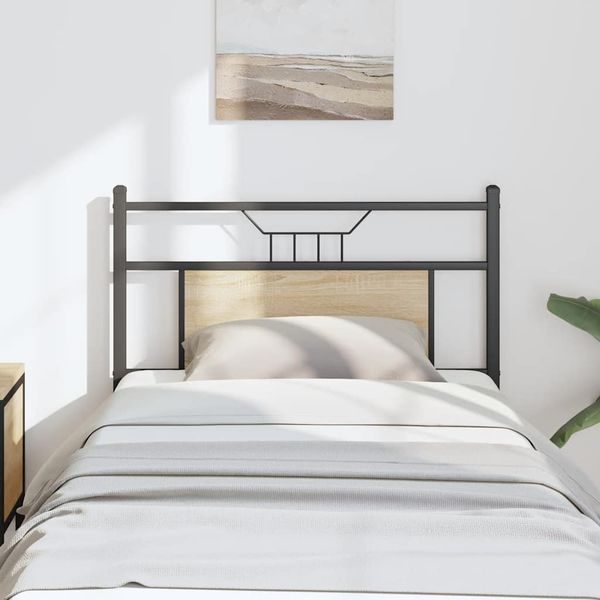 vidaXL Náhradné čelo postele, dub sonoma 80 cm, kompozitné drevo a oceľ