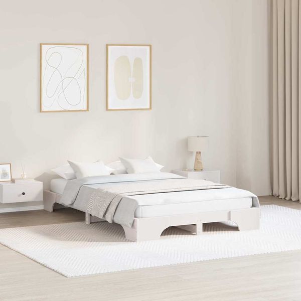 vidaXL Rám postele Biela 120 x 200 cm Masívne borovicové drevo