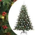 vidaXL Umelý vianočný stromček Zelená 180 cm PVC, kov a plast