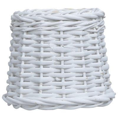 vidaXL Tienidlo lampy biele 25x17 cm prútené
