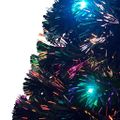 vidaXL Osvetlený vianočný stromček so stojanom a LED 180 cm, optické vlákno