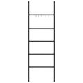 vidaXL Rebrík na uteráky s 5 úrovňami, čierny 58x175 cm, železný