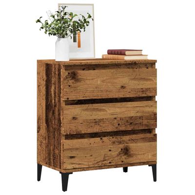 vidaXL Komoda staré drevo 60x35x70 cm spracované drevo
