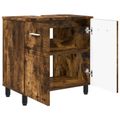 vidaXL Kozmetický stolík do kúpeľne Dymový dub 60 x 35 x 60 cm