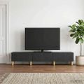 vidaXL TV skrinka 147 x 34,5 x 30 cm Čierna Kompozitné drevo