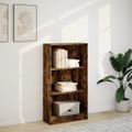 vidaXL Knižnica biela 60x24x109 cm kompozitné drevo