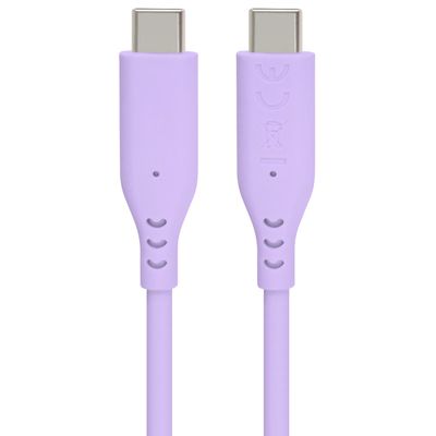 PremiumCord silikónový USB-C 60W, fialový, 1,5 m