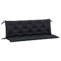 vidaXL Podložky na záhradnú lavičku 2ks čierne kocky 150x50x7 cm látka