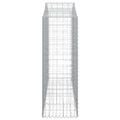 vidaXL Oblúkové gabionové koše 12 ks 200x50x140/160 cm pozink. železo