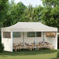 vidaXL Párty stan 291 x 580 x 315 cm Krémová Oxfordská látka
