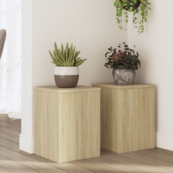 vidaXL Stojany na rastliny 2 ks dub sonoma 25x25x35cm kompozitné drevo