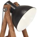 vidaXL Stojanová lampa čierna masívne mangovníkové drevo E27