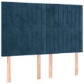 vidaXL Posteľ bez matraca tmavomodrá 140x190 cm zamat