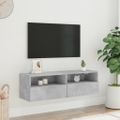 vidaXL TV nástenná skrinka betónovo sivá 100x30x30 cm kompozitné drevo