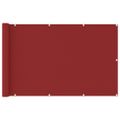 vidaXL Balkónová markíza červená 120x600 cm HDPE