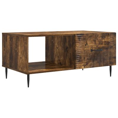 vidaXL Konferenčný stolík Dymový dub 90 x 50 x 40 cm Kompozitné drevo