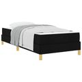 vidaXL Posteľ s pružinovým rámom s matracmi Čierna 100 x 200 cm látka