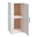 vidaXL Komoda vysoký lesk biela 40x33x70 cm spracované drevo