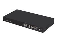 Prepínač - L3 - riadený - 16 x 10/100/1000 (PoE+) + 2 x gigabitov SFP - Dá sa namontovať do rozvádzača - PoE+