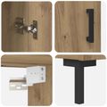 vidaXL Highboard Remeselný dub 69,5 x 34 x 180 cm Kompozitné drevo