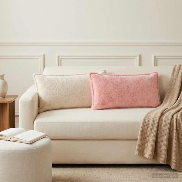 vidaXL Poťah na podložku 2 ks HOUTEN Biela 40 x 80 cm Umelá králičia