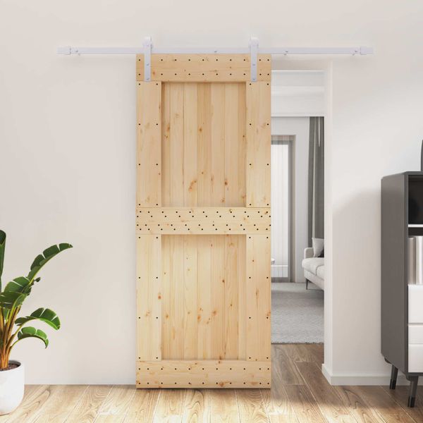 vidaXL Posuvné dvere Prírodná a biela 85 x 210 cm