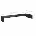 vidaXL TV stojan/stojan pod monitor z čierneho skla, 110x30x13 cm