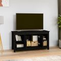 vidaXL TV skrinka čierna 103x36,5x52 cm masívna borovica