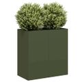 VidaXL kvetináč Olive Green 80x40x80 cm Oceľ valcovaná za studena