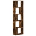 vidaXL Knižnica 5 políc dymový dub 45x23,5x162,5 cm kompozitné drevo