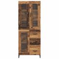 vidaXL Highboard Staré drevo 69,5 x 34 x 180 cm Kompozitné drevo