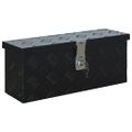 vidaXL Hliníková bednička čierna 485x140x200 mm