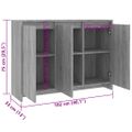 vidaXL Komoda sivý dub sonoma 102x33x75 cm drevotrieska