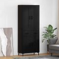 vidaXL Highboard 2 ks Čierny dub 69,5 x 34 x 180 cm Kompozitné drevo