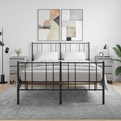 vidaXL Nočné stolíky 2 ks sivý dub sonoma 40x35x69 cm kompozitné drevo