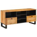vidaXL TV skrinka Hnedá 100 x 33 x 46 cm Masívne mango drevo