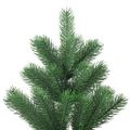 vidaXL Umelý vianočný stromček jedľa Nordmann LED a gule zelený 210 cm