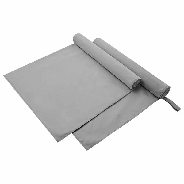 vidaXL Športové uteráky 2 pcs Tmavo šedá 90 x 180 cm