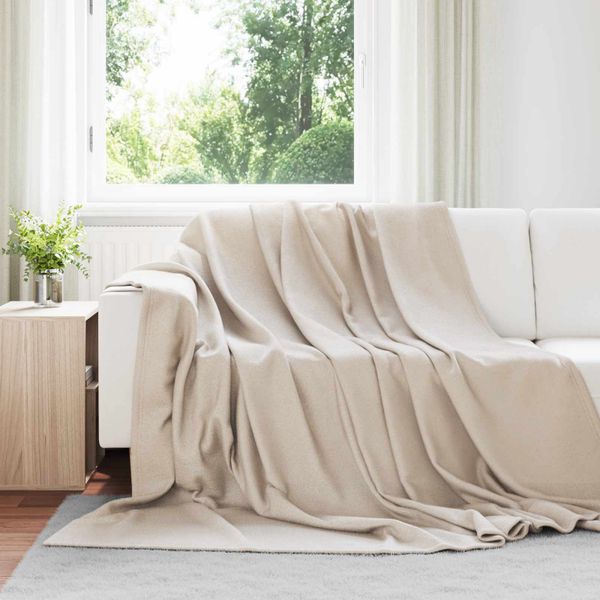 vidaXL Prikrývky na hodenie 6 pcs Béžová 240 x 220 cm Flís