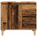 vidaXL Skrinka na umývadlo staré drevo 65x33x60 cm kompozitné drevo