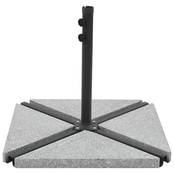 vidaXL Závažia pre slnečník 4 ks sivé granitové trojuholníkové 60 kg