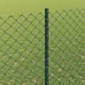 vidaXL Sieťový plot s stĺpom 10 x 1,4 m PVC potiahnutá oceľ Zelená