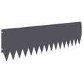 vidaXL Obrubník trávnika 20 ks 103 x 30 cm Oceľ Antracitová
