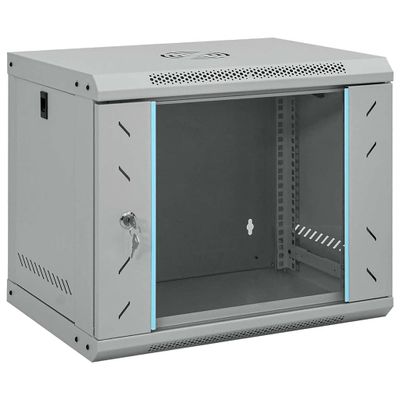 vidaXL Sieťový kabinet s úložiskom Sivá 53 x 45 x 45 cm Oceľ