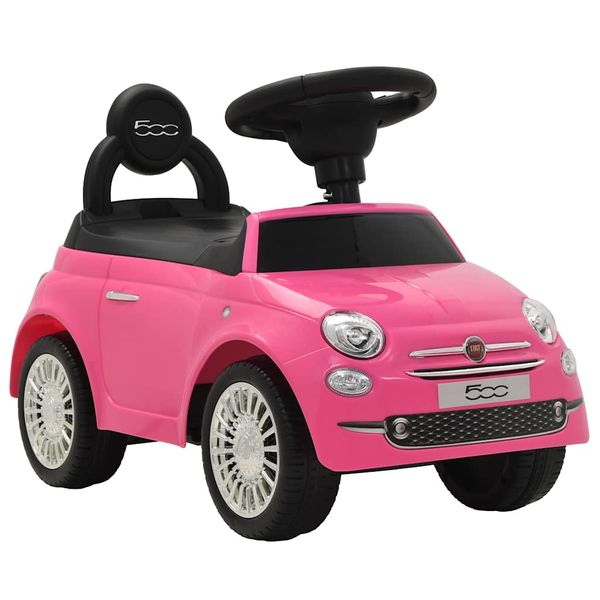 vidaXL Detské autíčko Fiat 500, ružové