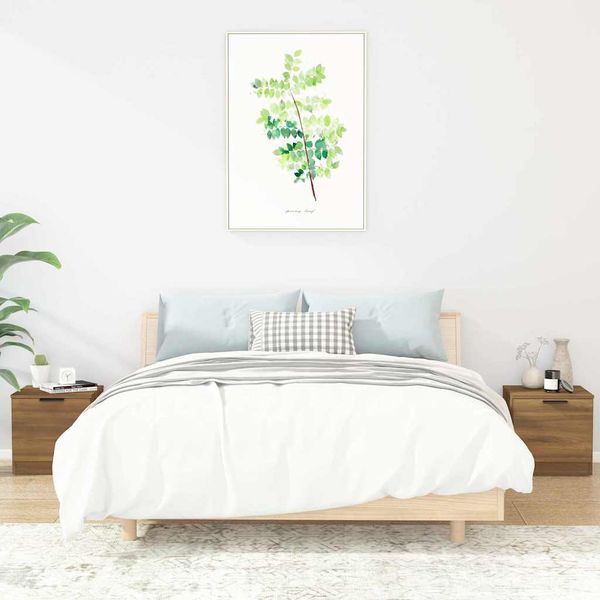vidaXL Nočné stolíky 2 ks hnedý dub 40x39x40 cm