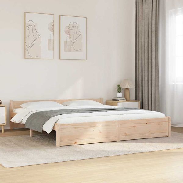vidaXL Posteľný rám bez matraca, drevený masív 200x200 cm