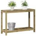 vidaXL Stôl na presádzanie s policou 108x35x75 cm impregnov. borovica